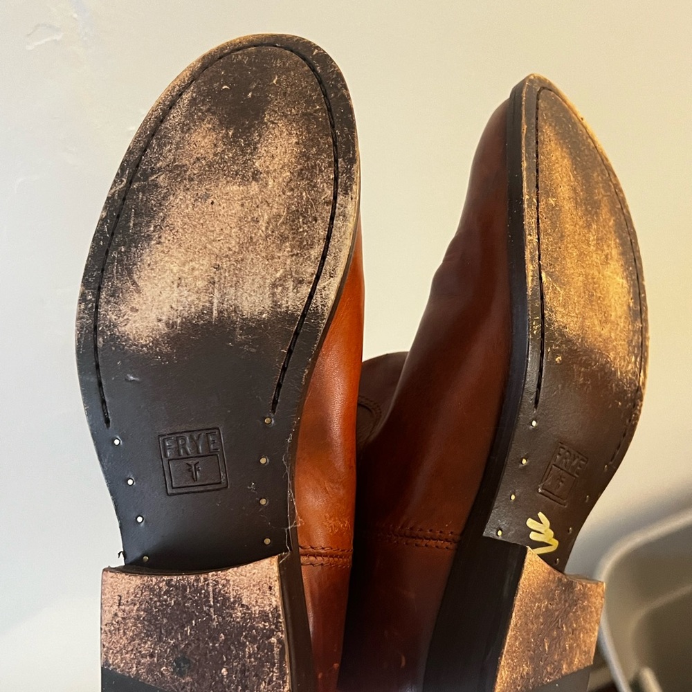 Frye Cognac Over the Knee Leather Boots - Picture 3 of 4